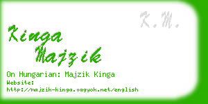 kinga majzik business card